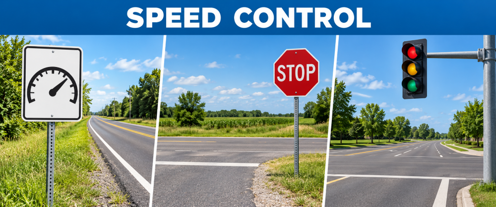 Speed control signs